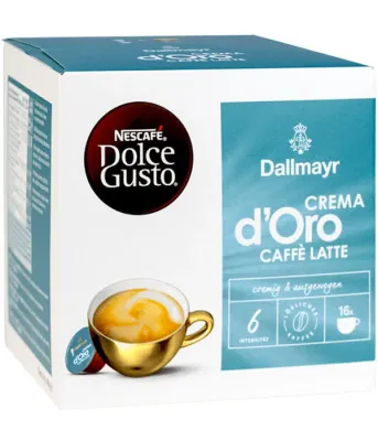 Nescafe Dolce Gusto Dallmayr Crema d'Oro Caffe Latte 16 капсул