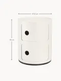 Kartell Приставной столик Componibili, 2 модуля, высота 40 см, Ø 32 × В 40 см, Приглушённый белый — фото 2