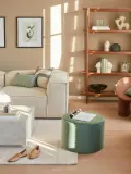 Westwing Collection Пуф Daisy бархатный, Ø 54 × В 38 см, Шалфейный зелёный — фото 7