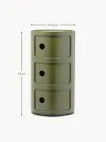 Kartell Приставной столик Componibili, 3 модуля, высота 59 см, Ø 32 × В 59 см, Оливковый зелёный — фото 3
