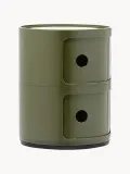 Kartell Приставной столик Componibili, 2 модуля, высота 40 см, Ø 32 × В 40 см, Оливковый зелёный — фото 4