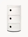 Kartell Приставной столик Componibili, 3 модуля, высота 59 см, Ø 32 × В 59 см, Приглушённый белый — фото 1