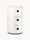 Kartell Приставной столик Componibili, 3 модуля, высота 59 см, Ø 32 × В 59 см, Приглушённый белый — фото 3