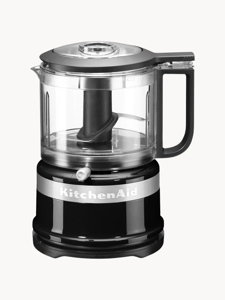 Измельчитель кухонный электрический KitchenAid Mini с чашей 830 мл и стальным ножом, чёрный глянцевый