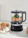 Измельчитель кухонный электрический KitchenAid Mini с чашей 830 мл и стальным ножом, чёрный глянцевый — фото 6