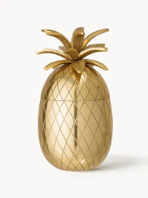 Bloomingville Ведёрко для льда Pineapple в форме ананаса из позолоченного алюминия, 1 л