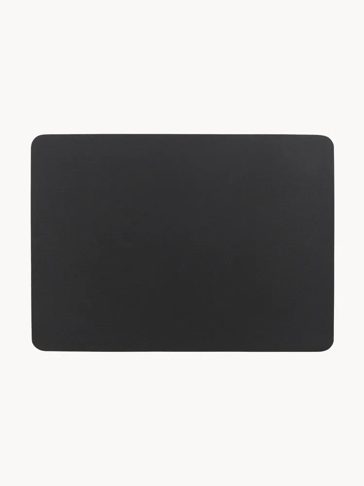 ASA SELECTION Комплект салфеток под приборы из экокожи Pik, 2 шт, 46x33 см, чёрный матовый