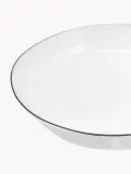 Broste Copenhagen Блюдо Salt с чёрным краем, фарфоровое, 24х22 см — фото 2