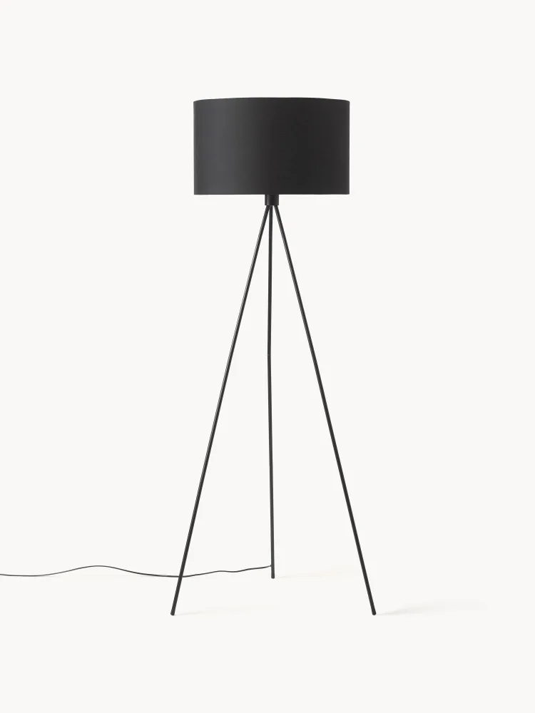 Westwing Collection Напольный светильник Cella на треноге с тканевым абажуром, В 158 см, Lampa