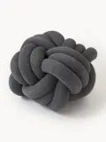 Westwing Collection Подушка декоративная Twist, Ш 27 × Д 27 см, Тёмный серый — фото 7