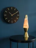 Karlsson Часы настенные Charm круглые из лакированной стали, диаметр 30 см, чёрные с золотистыми деталями — фото 3