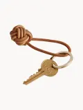 Oyoy Living Design Брелок для ключей Knot из кожи в форме узла, диаметр 4 см, светло-коричневый — фото 1