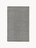 Westwing Collection Ковер Amaro из шерсти с хлопком ручного ткачества, двухцветный, 80х150 см, чёрный с кремово-белым — фото 1