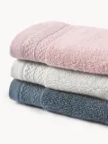 Westwing Collection Полотенце банное Premium в наборе, 3 предм. (гостевое полотенце, полотенце для рук, банное полотенце), Светлый серый — фото 3