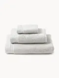 Westwing Collection Полотенце банное Premium в наборе, 3 предм. (гостевое полотенце, полотенце для рук, банное полотенце), Светлый серый — фото 4