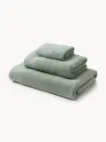 Westwing Collection Комплект махровых полотенец Premium, 3 предм. (гостевое полотенце, полотенце для рук, банное полотенце), Шалфейный зелёный — фото 1