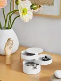 Yamazaki Шкатулка для украшений Tower с поворотными отделениями, Ø 10 × В 10 см, Белый — фото 6