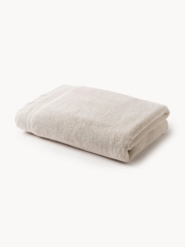 Westwing Collection Полотенце банное Premium, Ш 30 × 50 см, 2 шт., Светлый бежевый