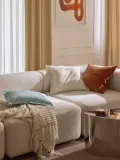 Westwing Collection Наволочка декоративная Luana, Ш 50 × Д 50 см, Кремово-белый — фото 6