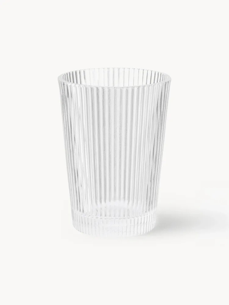 Stelton Набор стаканов Pilastro с тиснёным узором, 6 шт., 330 мл, Ø 8 × В 11 см, 330 мл, Прозрачный