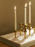 Набор подсвечников STOFF Nagel, 3 предмета, золотистый — фото 4