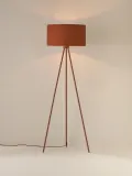 Westwing Collection Напольный светильник Cella на треноге с тканевым абажуром, В 158 см, Терракота — фото 3