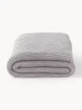 Westwing Collection Плед вязаный Adalyn, 150х200 см, Ш 150 × Д 200 см, Светлый серый — фото 3