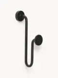 Hübsch Home Крючок настенный Swing из металла для одежды и полотенец, высота 13 см, чёрный матовый — фото 1