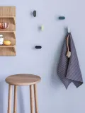 Hübsch Home Крючок для одежды настенный Piccolo из стали овальный, нагрузка до 5 кг, 4х7 см, тауп — фото 3