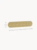 Hübsch Home Вешалка настенная Form из стали с семью крючками для одежды, 50х10 см, золотистая — фото 2