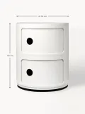 Kartell Приставной столик Componibili, 2 модуля, молочно-белый — фото 2
