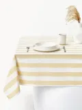 Oyoy Living Design Скатерть Strip в полоску хлопковая 140х200 см, Dla 4-6 персон (Ш 140 × Д 200 см), Белый — фото 4