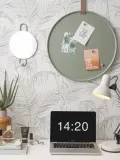 Present Time Доска магнитная настенная Perky круглая для заметок и фото, диаметр 52 см, шалфейный зелёный — фото 4