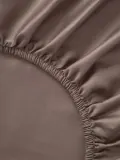 Westwing Collection Простыня на резинке Comfort для топпера, темно-коричневая — фото 2