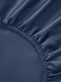 Westwing Collection Простыня на резинке Comfort для топпера, темно-синяя — фото 5