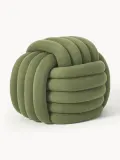 Westwing Collection Пуф Twist плетёный, Ш 54 × В 45 см, Оливковый зелёный — фото 7