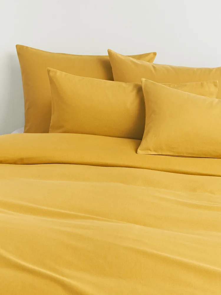 Westwing Collection Пододеяльник Biba, Ш 135 × Д 200 см, Горчичный