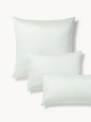 Westwing Collection Наволочка Comfort из хлопкового сатина, Ш 50 × Д 80 см, Шалфейный зелёный