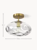 Westwing Collection Светильник потолочный Amora с овальным плафоном из фактурного стекла, арт. S18848 — фото 2