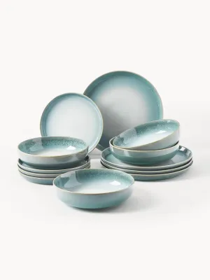 Westwing Collection Набор посуды из каменной керамики Havana на 4 персоны, 12 предметов, арт. S22275