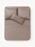 Westwing Collection Простыня сатиновая Comfort, коричневая — фото 2