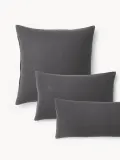 Westwing Collection Наволочка Biba из хлопковой фланели, темно-серая — фото 7