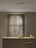 Westwing Collection Потолочный светильник Cassandra с узкими плафонами, 80 см, Ш 80 × В 16 см, Бежевый — фото 7
