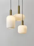Westwing Collection Светильник подвесной Candela, белый с чёрным и золотистым — фото 7