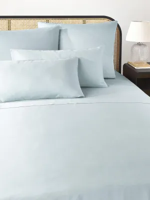 Westwing Collection Простыня сатиновая Comfort, светло-голубая
