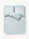 Westwing Collection Простыня сатиновая Comfort, светло-голубая — фото 2