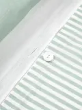 Westwing Collection Пододеяльник Lorena в полоску из хлопка ренфорсе, шалфейный зеленый — фото 3
