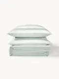 Westwing Collection Пододеяльник Lorena в полоску из хлопка ренфорсе, шалфейный зеленый — фото 6
