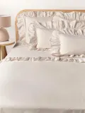 Westwing Collection Простыня перкалевая Louane, светло-бежевая — фото 1