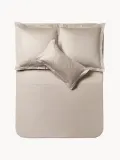 Westwing Collection Простыня Premium из хлопкового сатина, бежевая — фото 2
